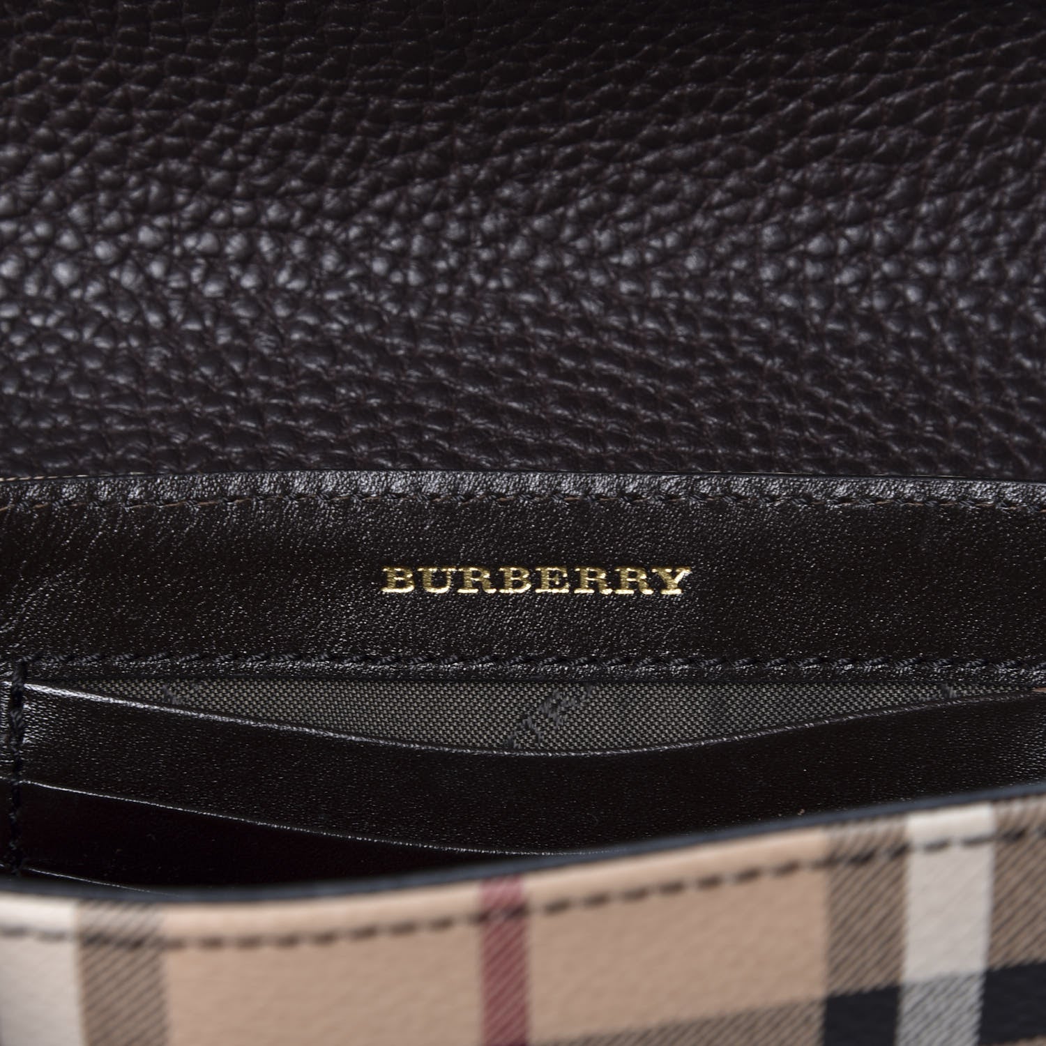 Burberry Haymarket Check Mini Tassel Crossbody Bag Chocolate 7 of 8