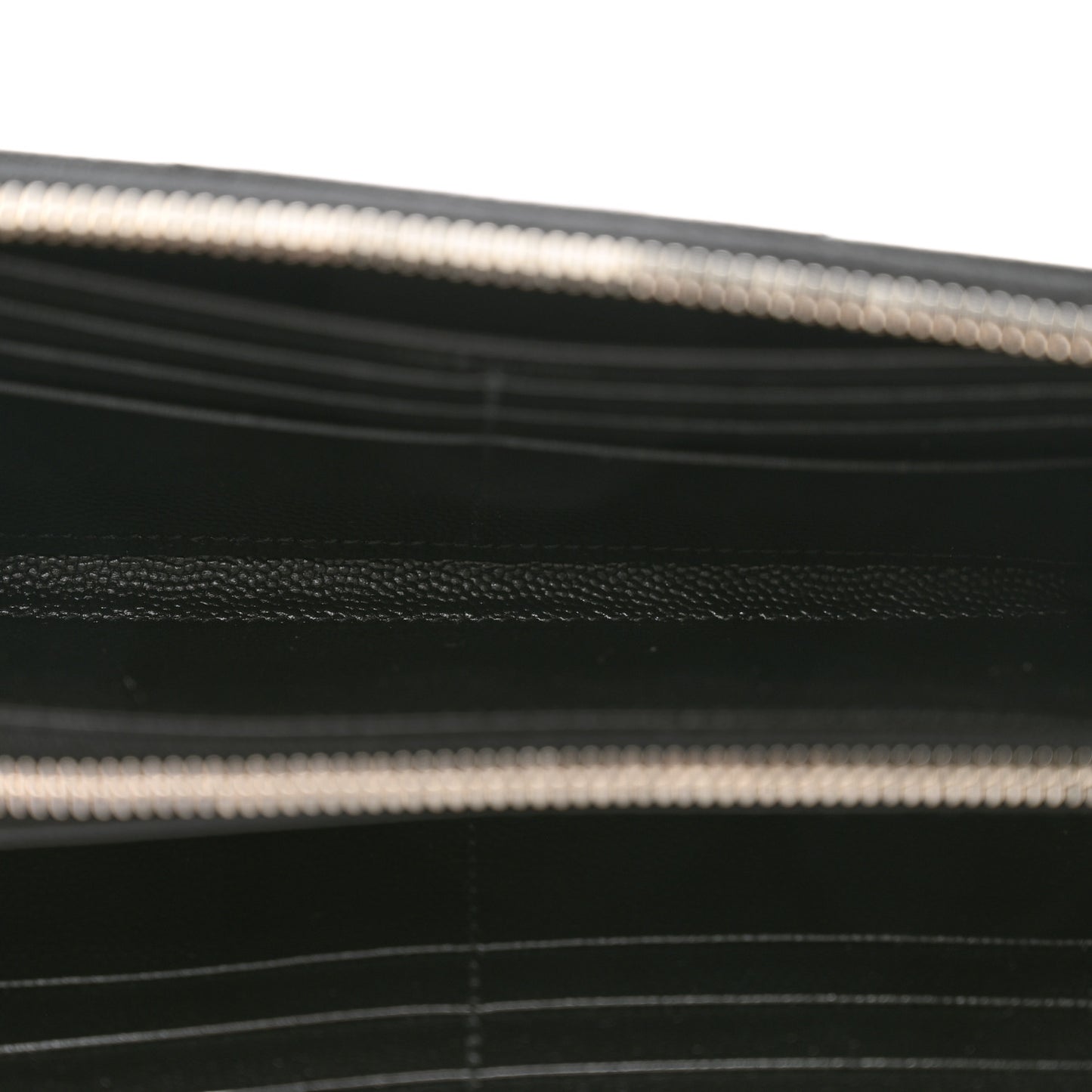 Grain De Poudre Matelasse Chevron Monogram Zip Around Wallet Black