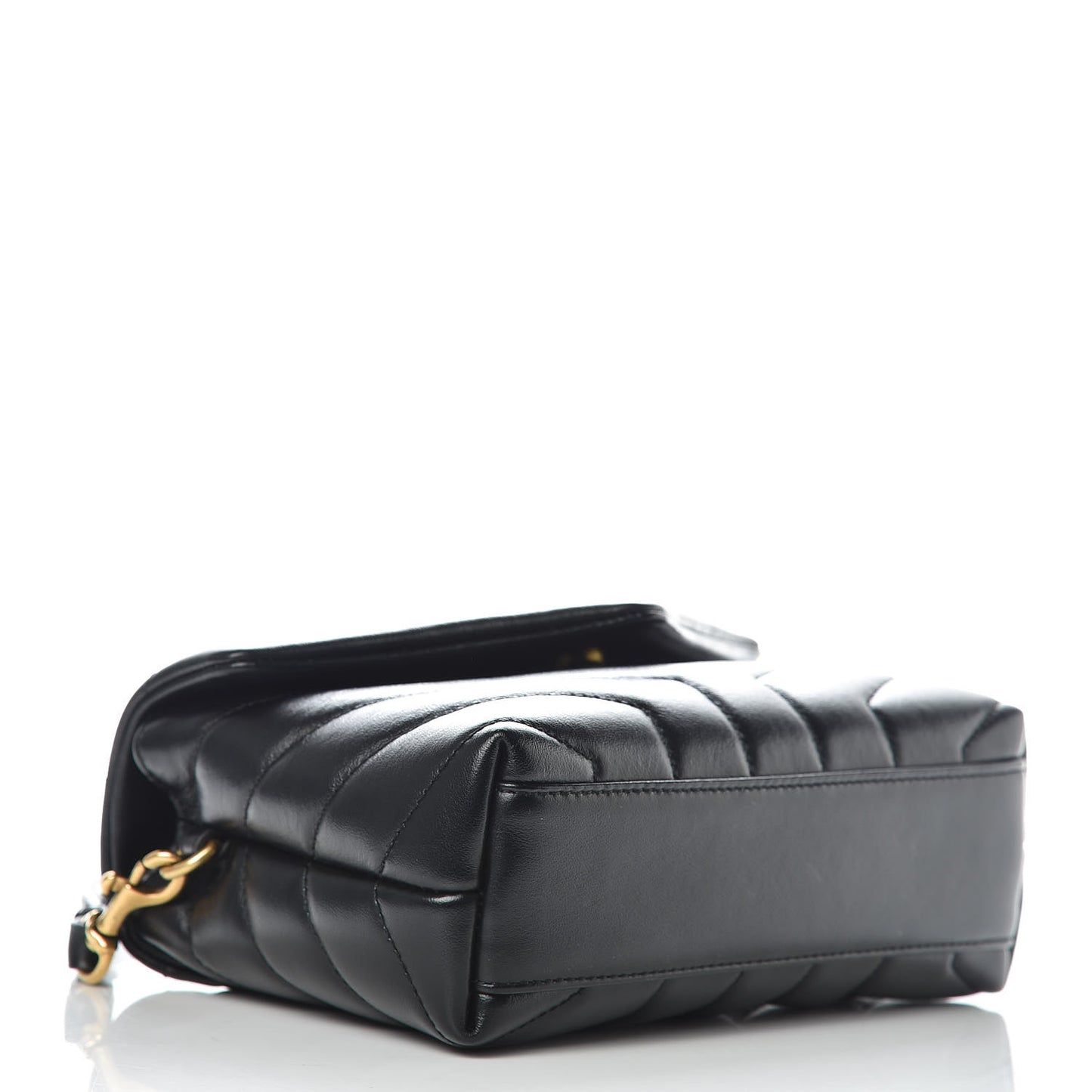 Calfskin Y Quilted Monogram Toy Loulou Crossbody Bag Black