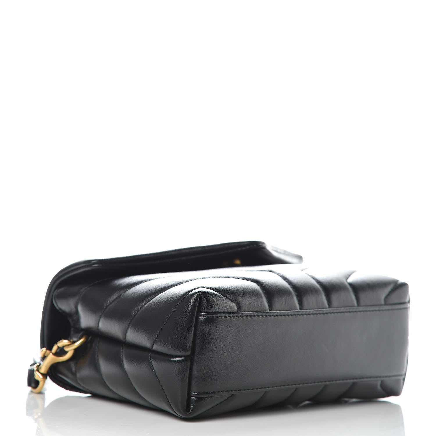 Saint Laurent Calfskin Y Quilted Monogram Toy Loulou Crossbody Bag Black 4 of 10