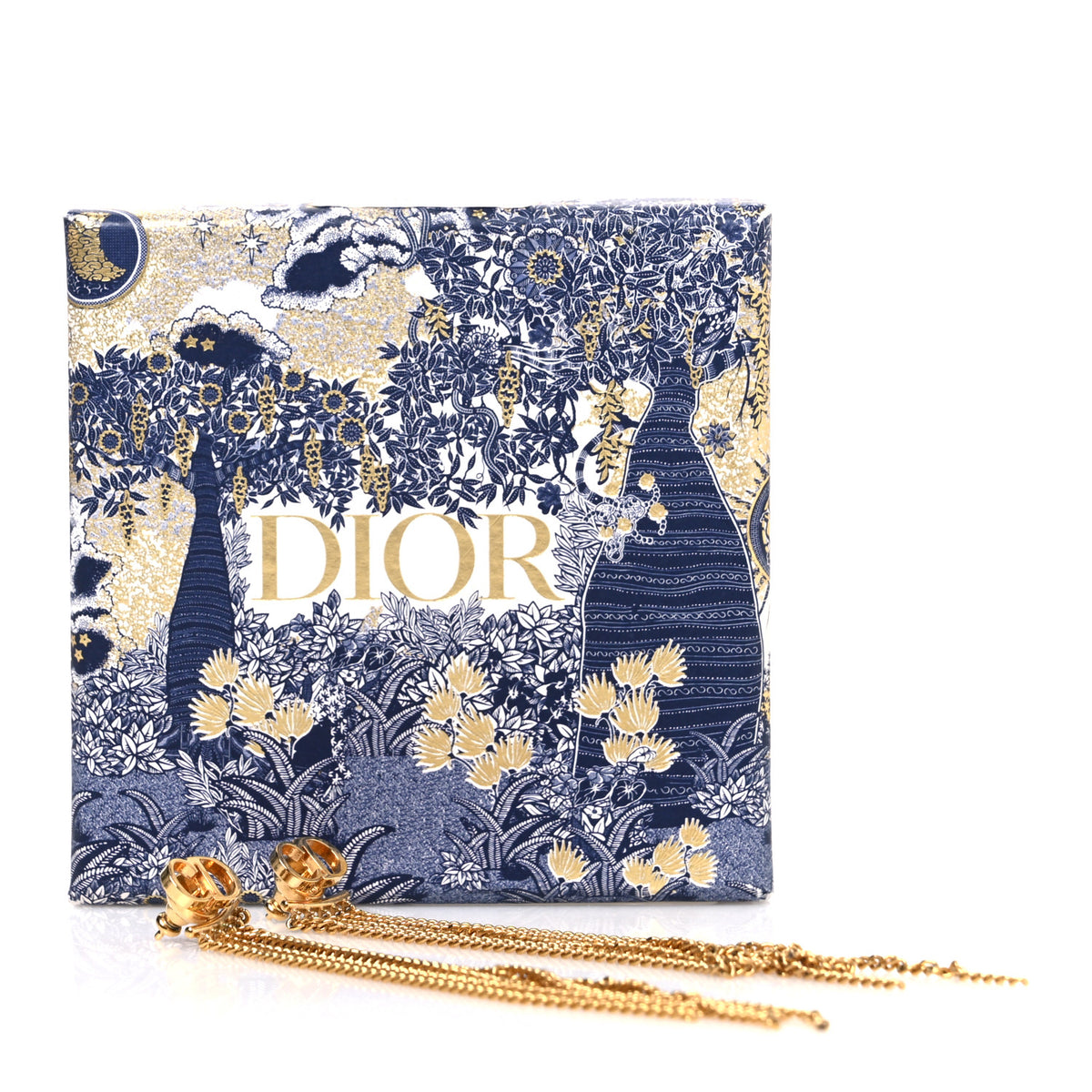 Christian Dior Danseuse Etolie Chain Drop Earrings Gold 5 of 5