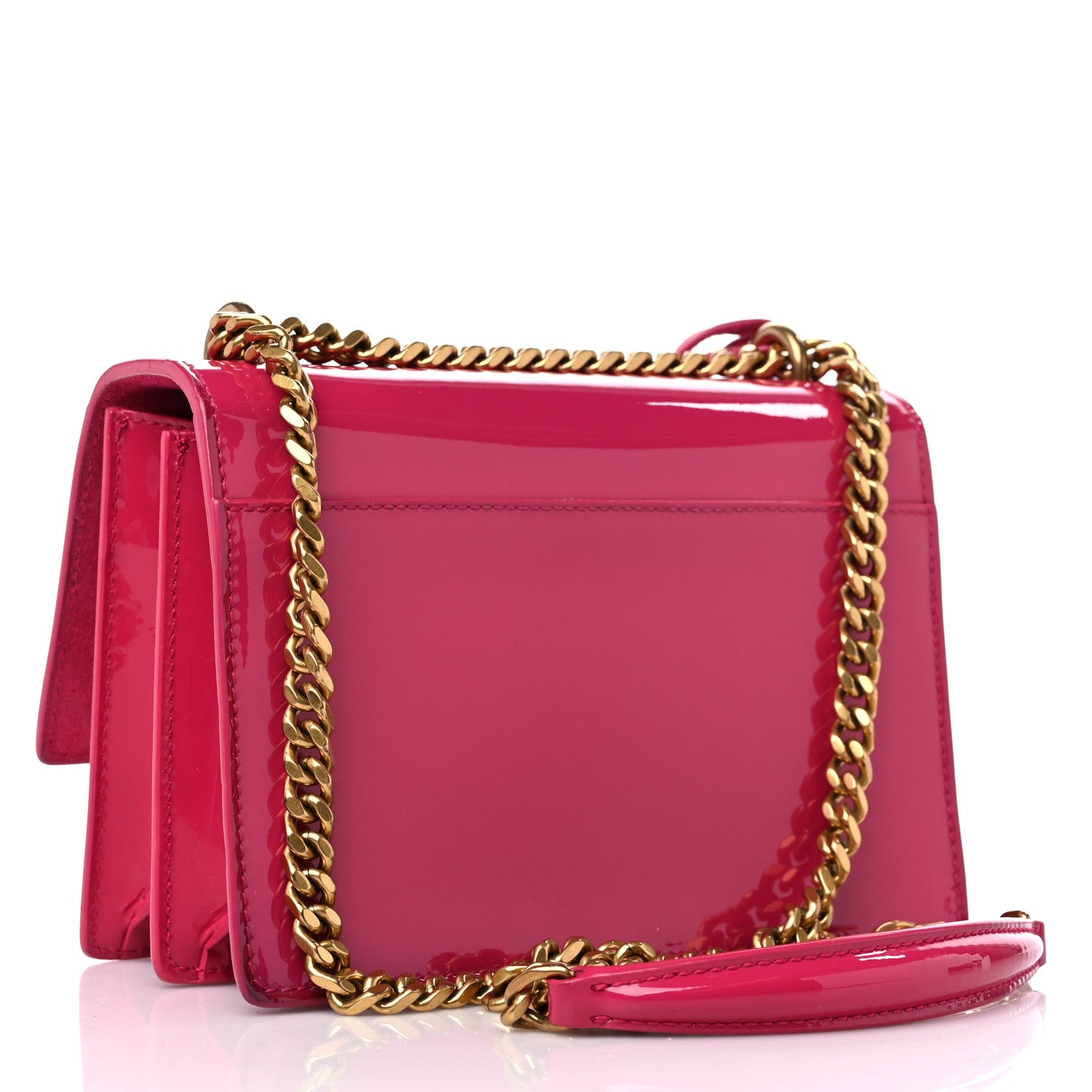 Saint Laurent Patent Small Monogram Sunset Bubblegum 3 of 12