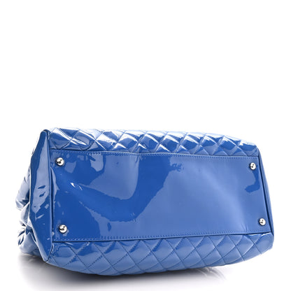 Chanel Patent Quilted Large Just Mademoiselle Bowling Bag Dark Blue 3 of 9