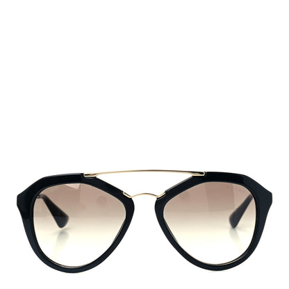 Prada Acetate Metal Cinema Sunglasses SPR 12Q Black 2 of 8