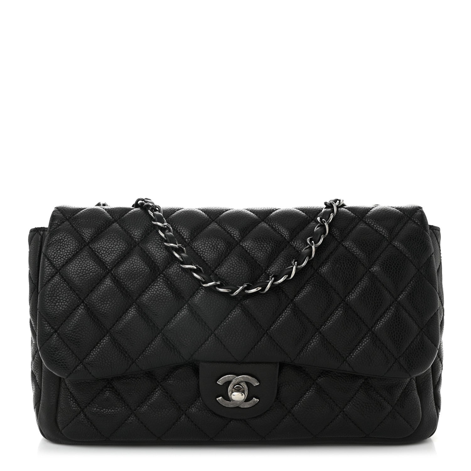 Chanel Caviar Quilted Large Now and Forever Flap Black 1 of 10