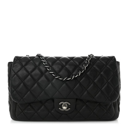 Chanel Caviar Quilted Large Now and Forever Flap Black 1 of 10