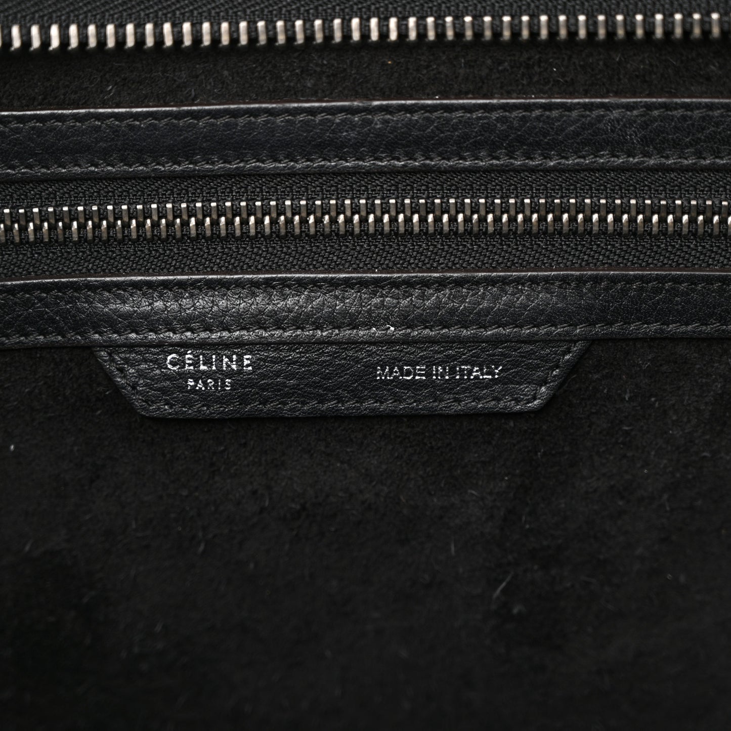 Drummed Calfskin Mini Luggage Black
