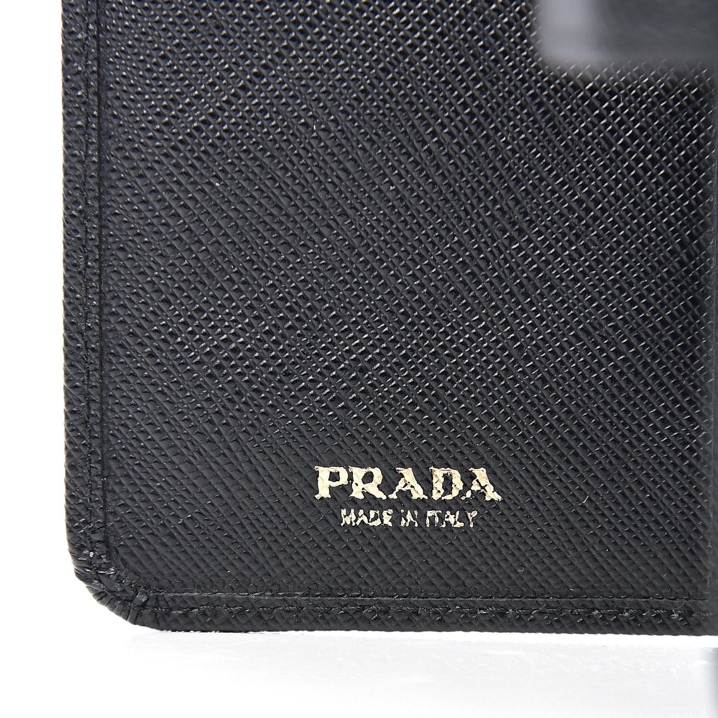 Saffiano Metal Compact Wallet Black