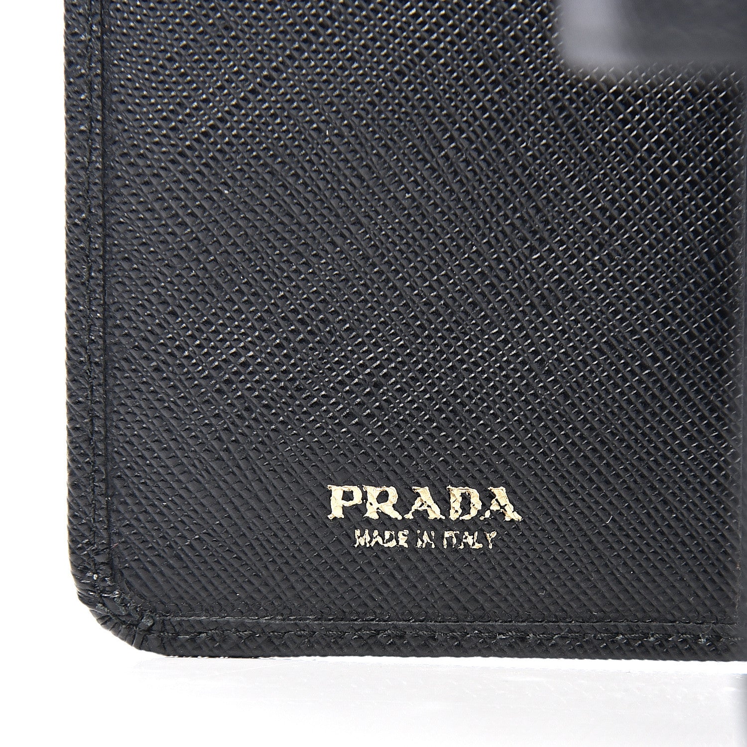 Prada Saffiano Metal Compact Wallet Black 6 of 7