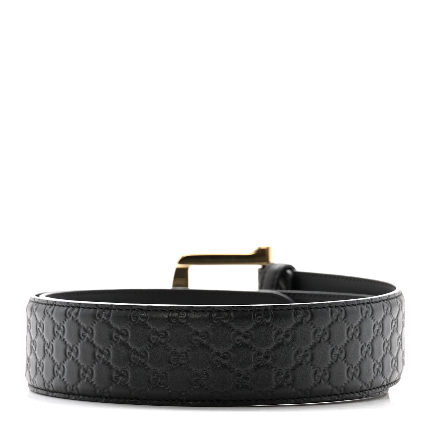Soft Microguccissima Margaux Calfskin Belt 90 36 Black