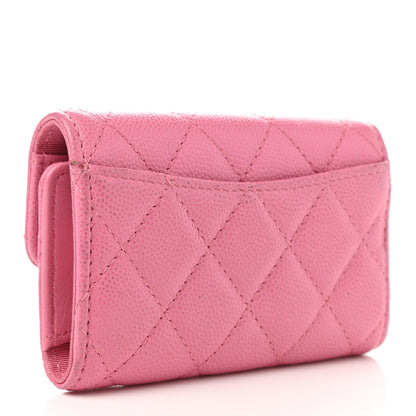 Chanel Caviar Quilted Classic 4 Key Holder Wallet Pink 3 of 12