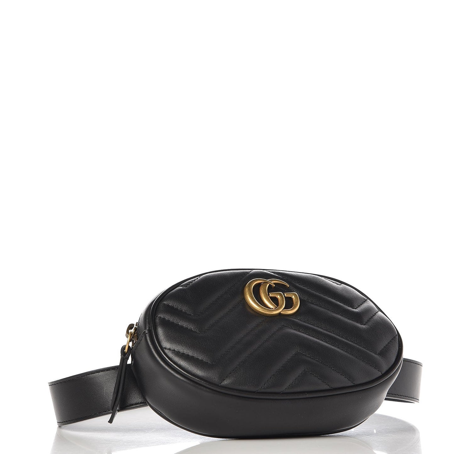 Calfskin Matelasse GG Marmont Belt Bag 85 34 Black