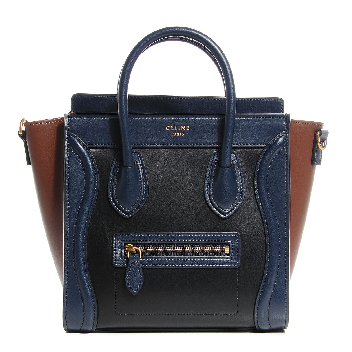 Celine Smooth Calfskin Nano Tri-Color Luggage Black 1 of 9