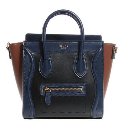 Celine Smooth Calfskin Nano Tri-Color Luggage Black 1 of 9