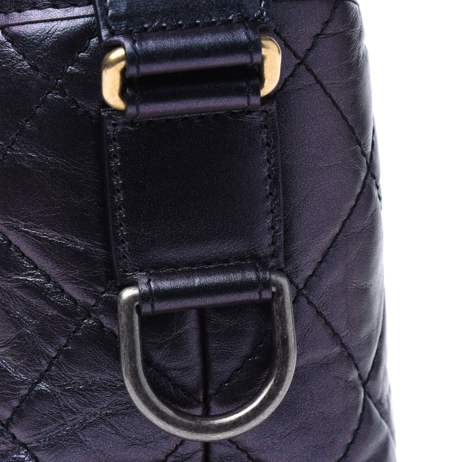 Chanel Iridescent Aged Calfskin Quilted Medium Gabrielle Hobo Black 8 of 17