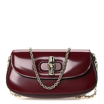 Gucci Shiny Calfskin Small Bamboo Night Bag Rosso Ancora 1 of 11