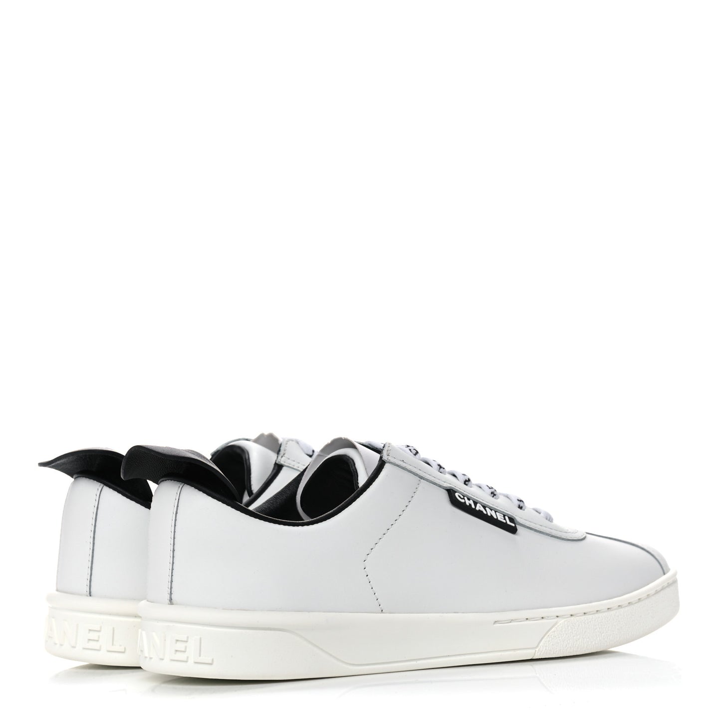 Calfskin CC Womens Sneakers 35.5 White
