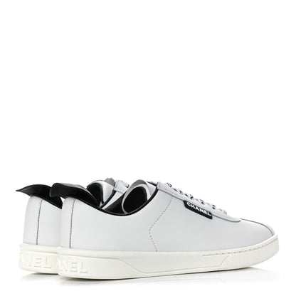 Chanel Calfskin CC Womens Sneakers 35.5 White 4 of 8