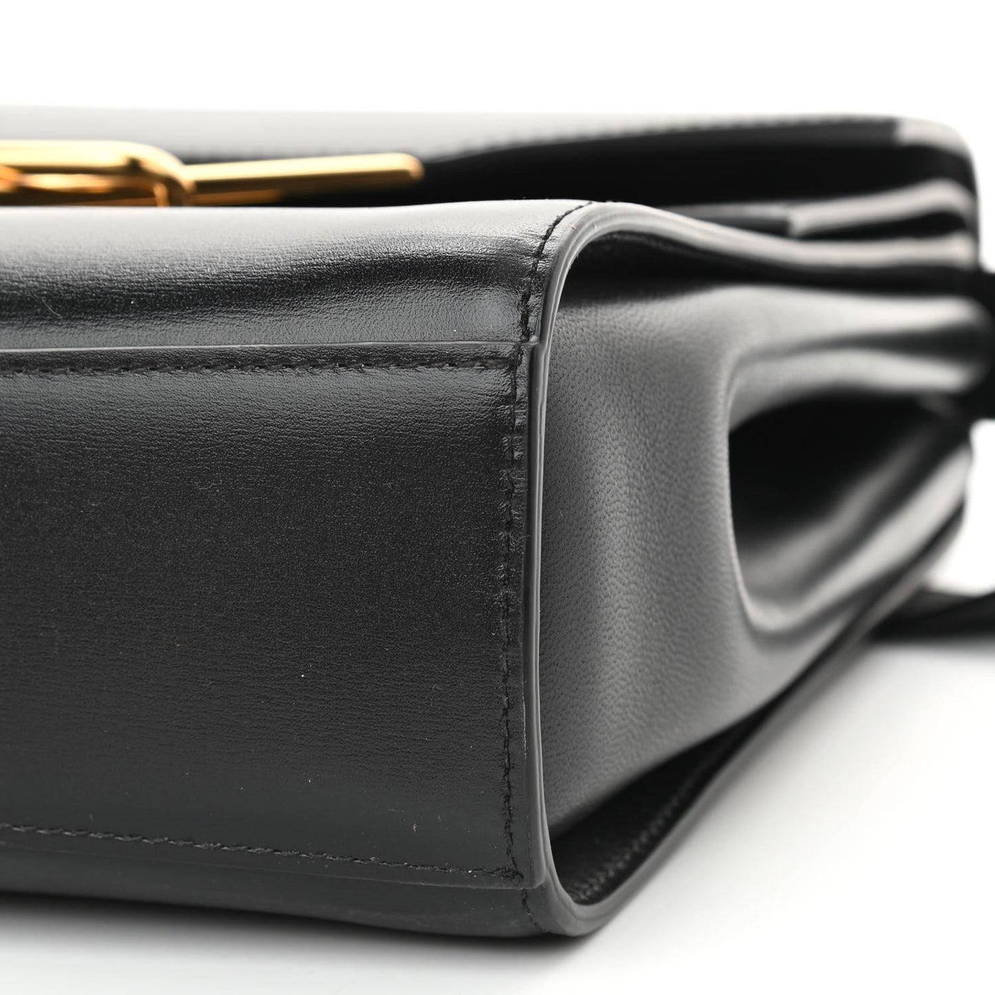 Box Calfskin Nappa Clip Bag Black