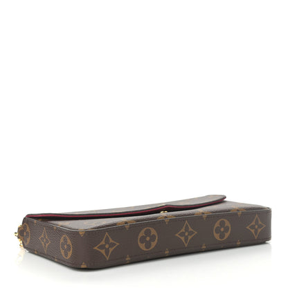 Louis Vuitton Monogram Pochette Felicie Chain Wallet Fuchsia 5 of 11