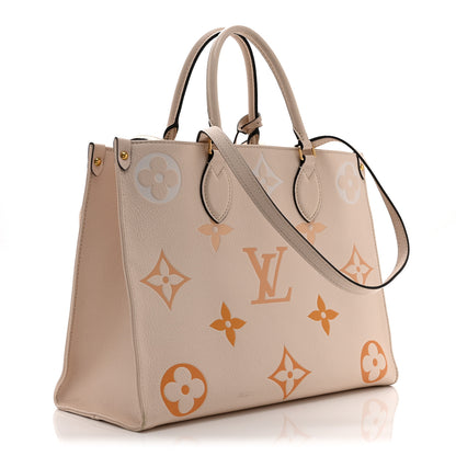 Louis Vuitton Empreinte Monogram Giant By The Pool Onthego MM Cream Saffron 3 of 9