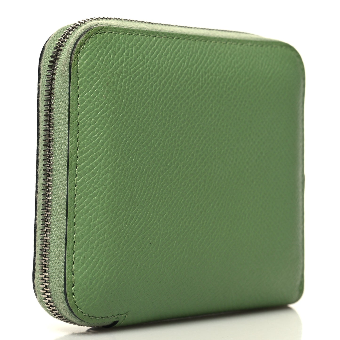 Epsom Silk'In Compact Wallet Vert Criquet