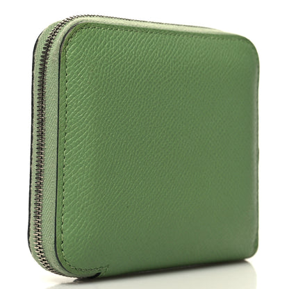 Hermes Epsom Silk'In Compact Wallet Vert Criquet 3 of 9