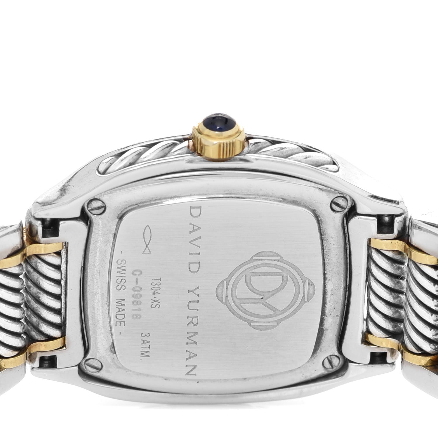 David Yurman Stainless Steel 18K Yellow Gold Diamond Mother of Pearl 25mm Thoroughbred Quartz Watch 4 of 5