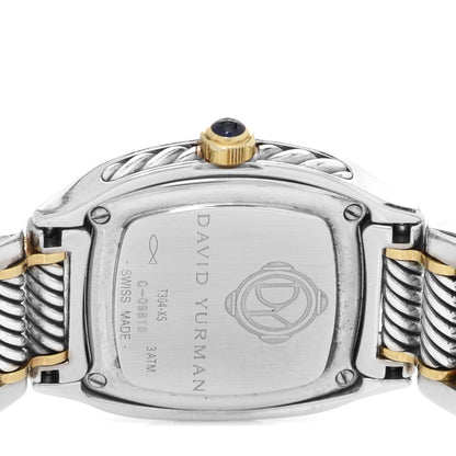 David Yurman Stainless Steel 18K Yellow Gold Diamond Mother of Pearl 25mm Thoroughbred Quartz Watch 4 of 5