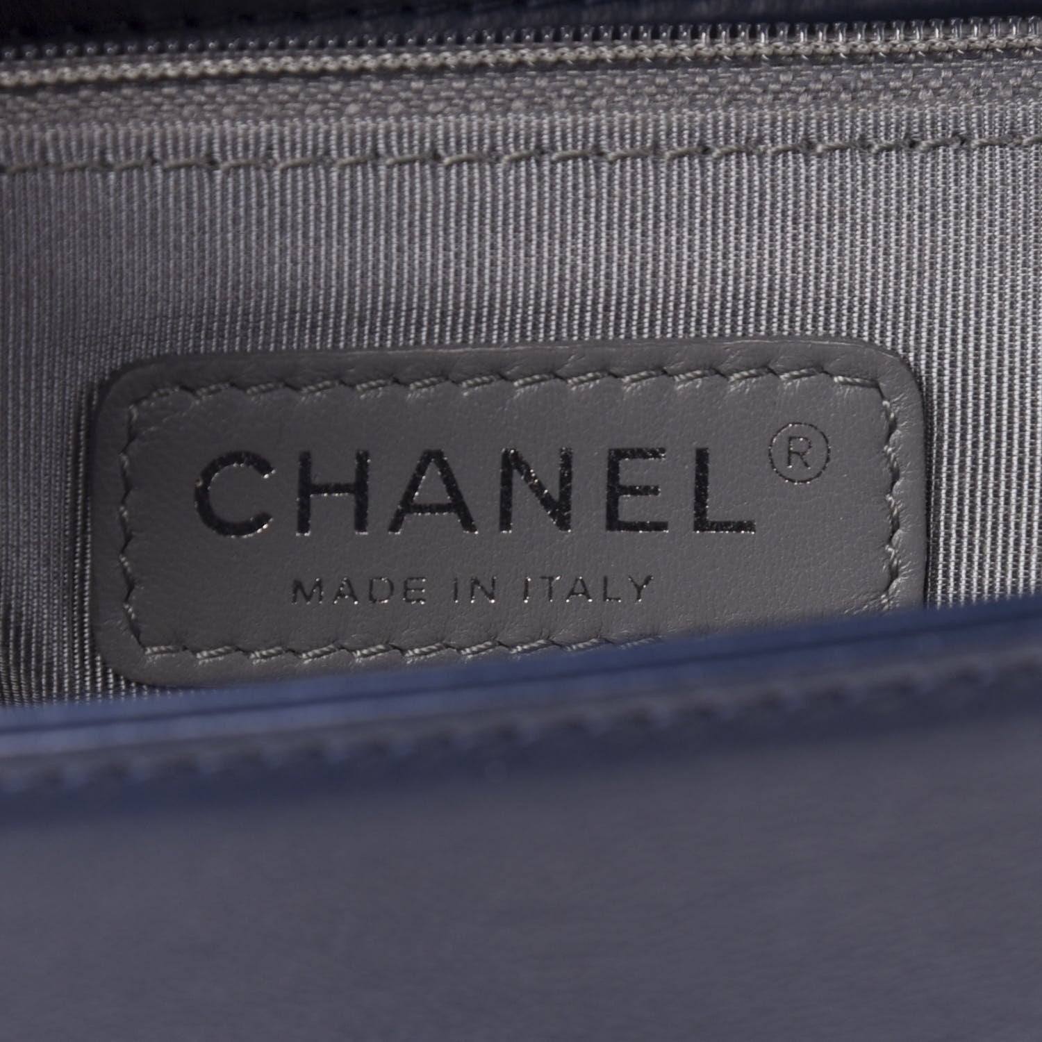 Chanel Calfskin Double Stitch Large Boy Flap Navy Blue 8 of 11