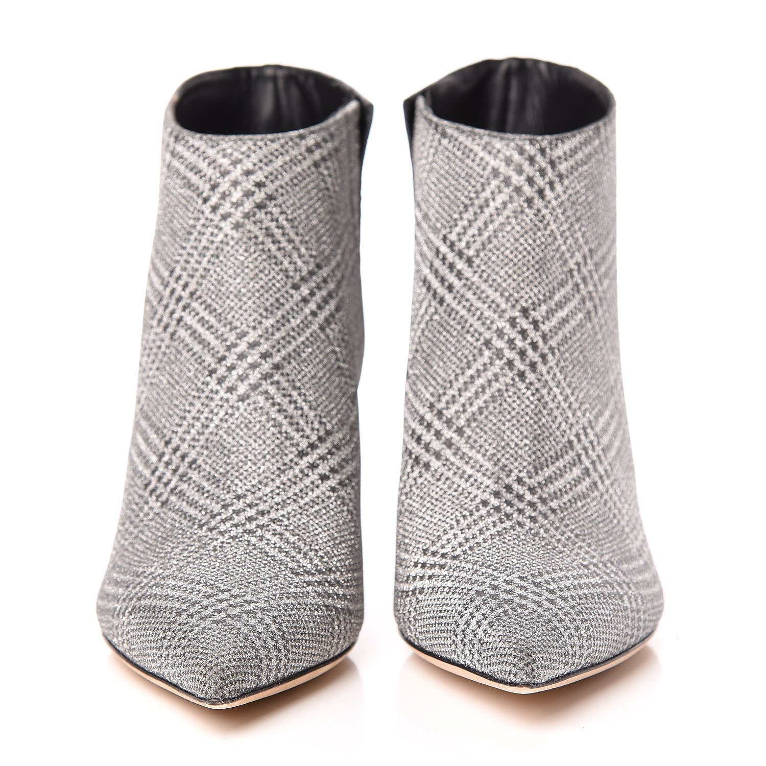 Jimmy Choo Prince Of Stars Fabric Marinda 65 Ankle Booties 37 Silver 2 of 12