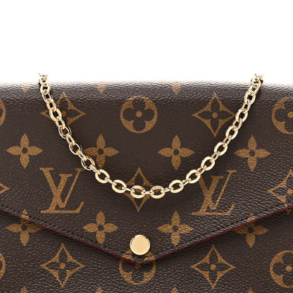 Louis Vuitton Monogram Pochette Felicie Chain Wallet Fuchsia 7 of 9