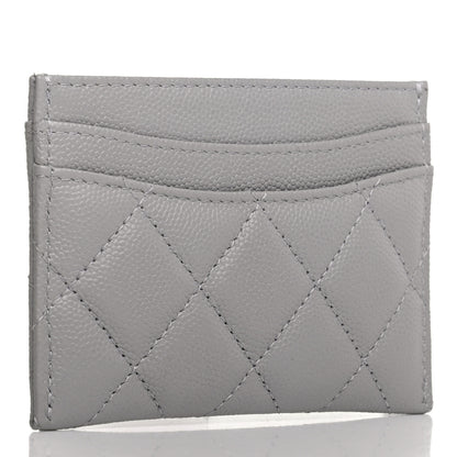 Chanel Caviar Quilted Card Holder Grey 3 of 9
