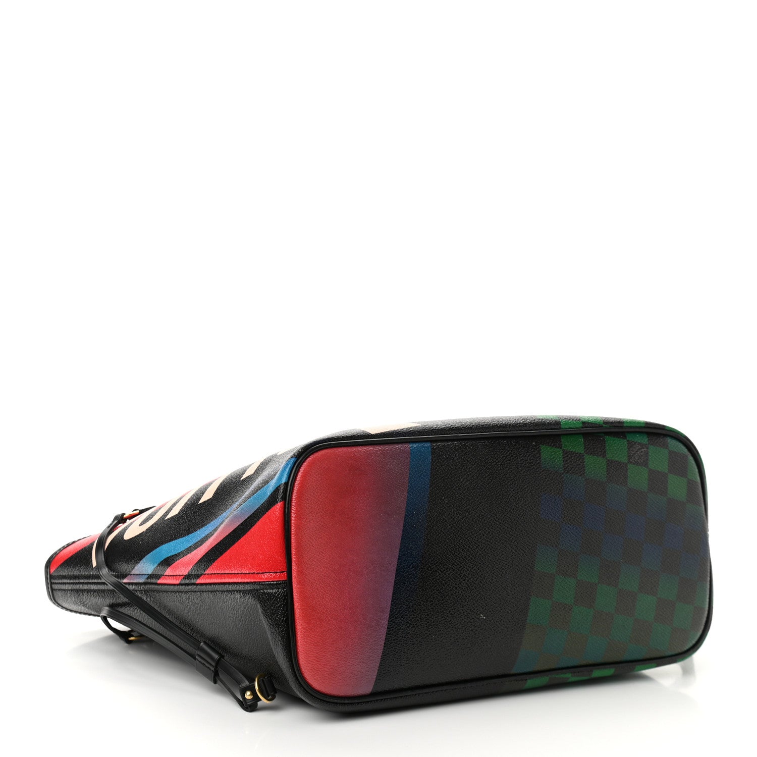 Louis Vuitton Damier Race Neverfull MM Noir Rouge 5 of 18