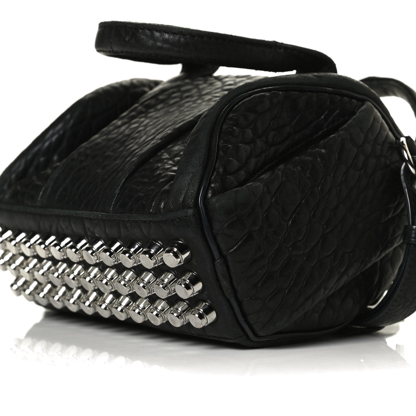 Pebbled Lambskin Mini Rockie Black Rhodium Hardware