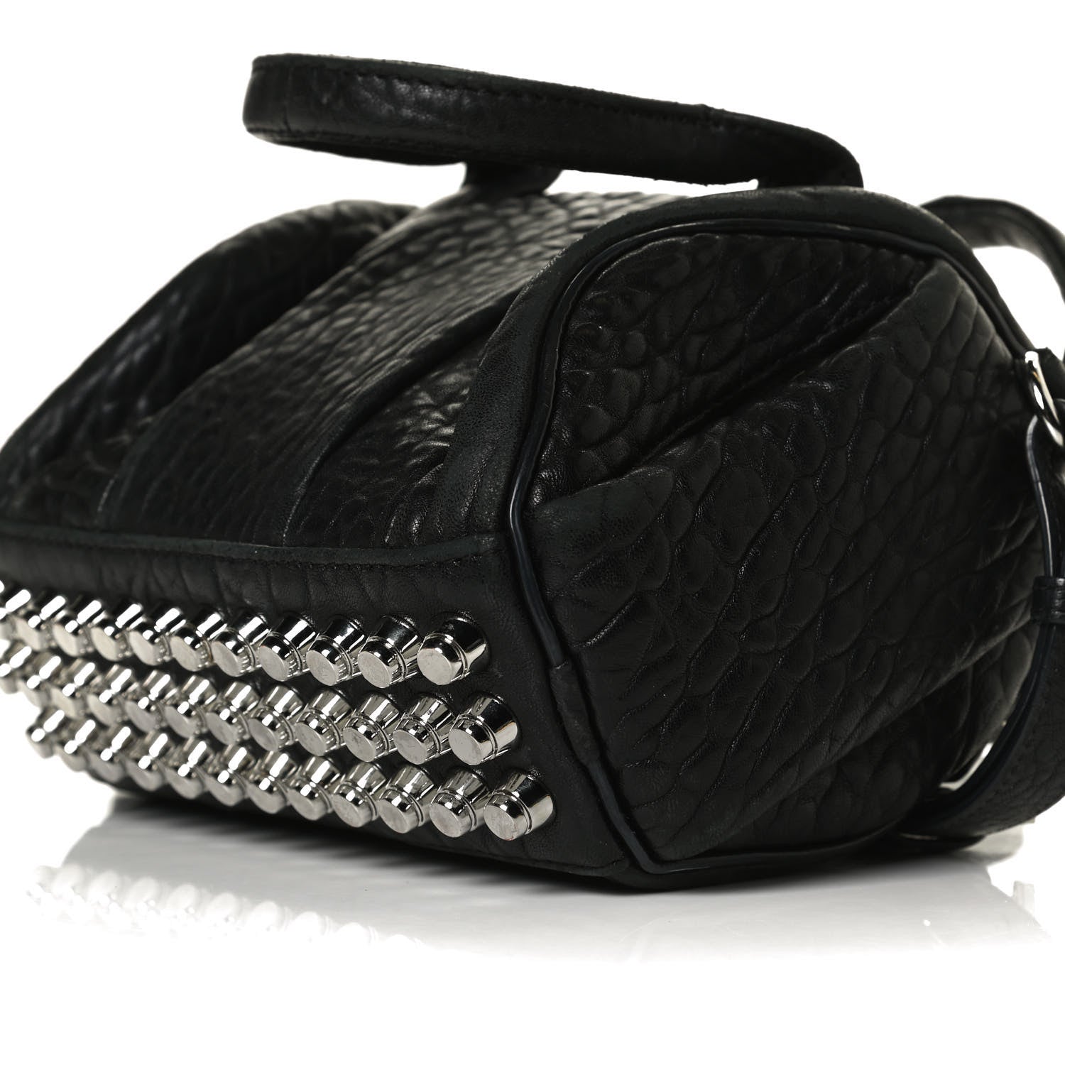 Alexander Wang Pebbled Lambskin Mini Rockie Black Rhodium Hardware 9 of 17