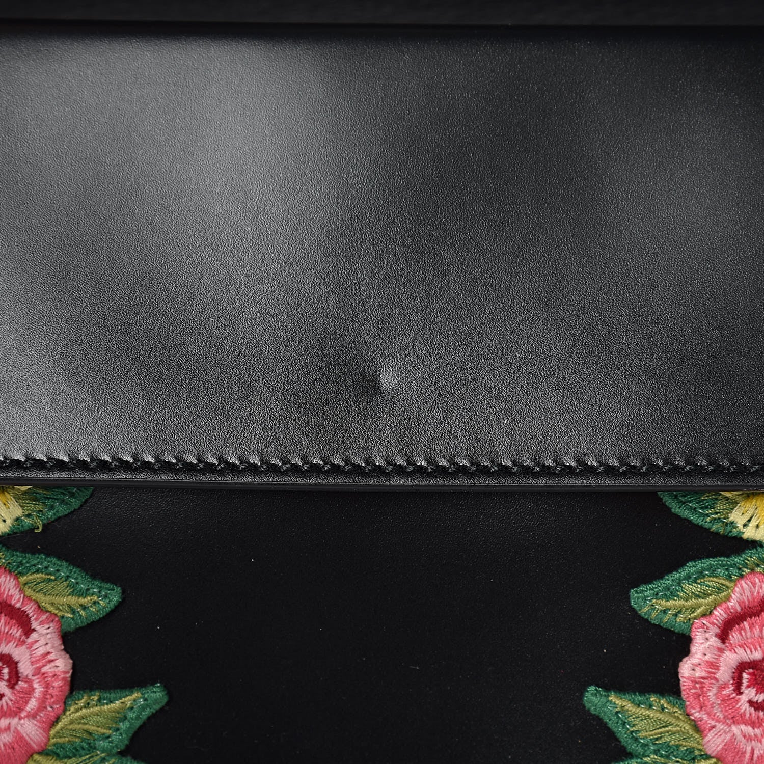 Gucci Calfskin Floral Embroidered Studded Small Dionysus Shoulder Bag Black 10 of 16