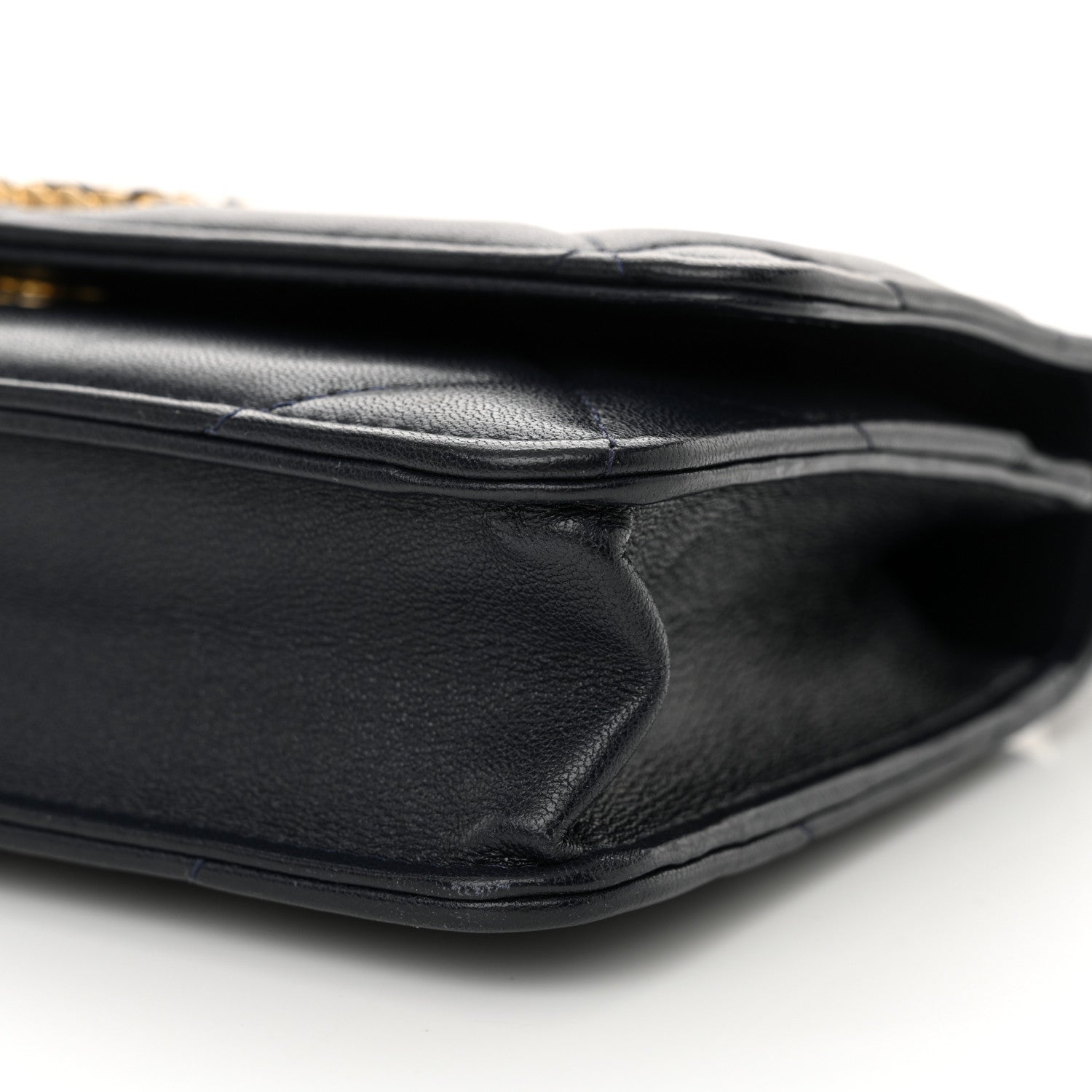 Chanel Lambskin Quilted Chanel 19 Wallet On Chain WOC Navy Blue 11 of 12