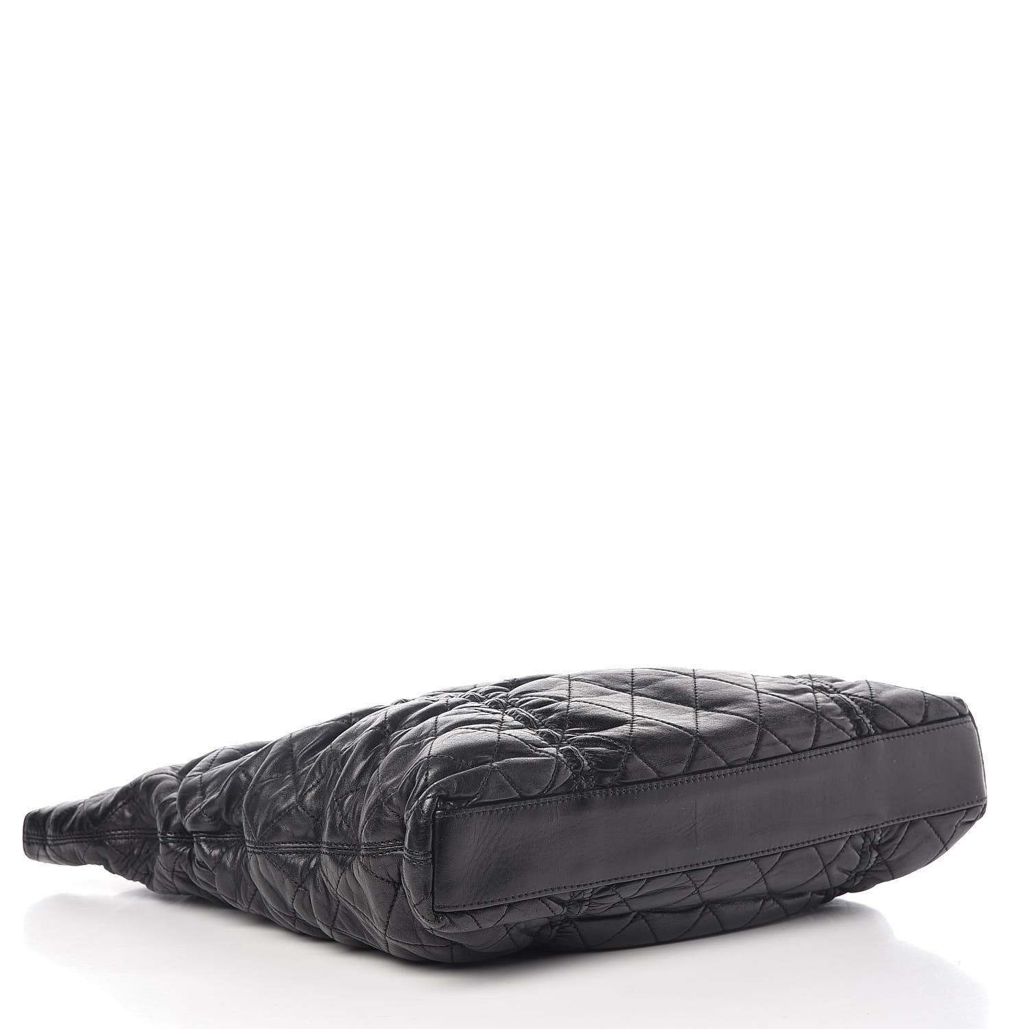 Chanel Lambskin Quilted Sharpei Shopping Tote Black 4 of 11