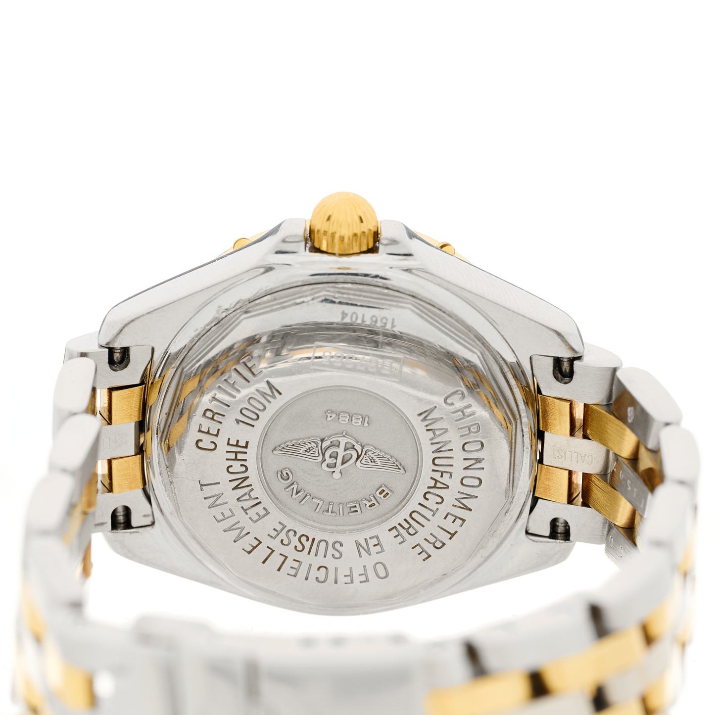 Stainless Steel 18K Yellow Gold Diamond Mother of Pearl 31mm Quartz Watch D67365