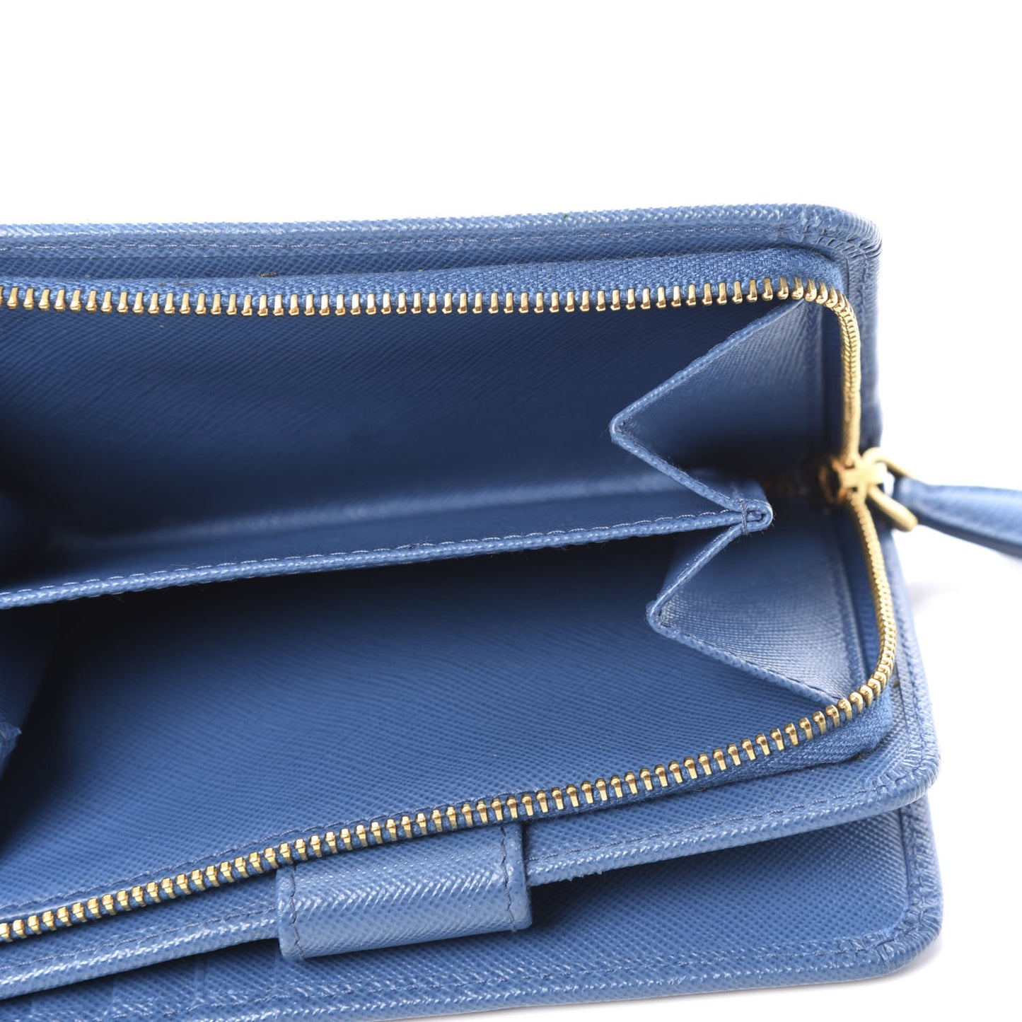 Saffiano Compact Triangle Wallet Cobalto