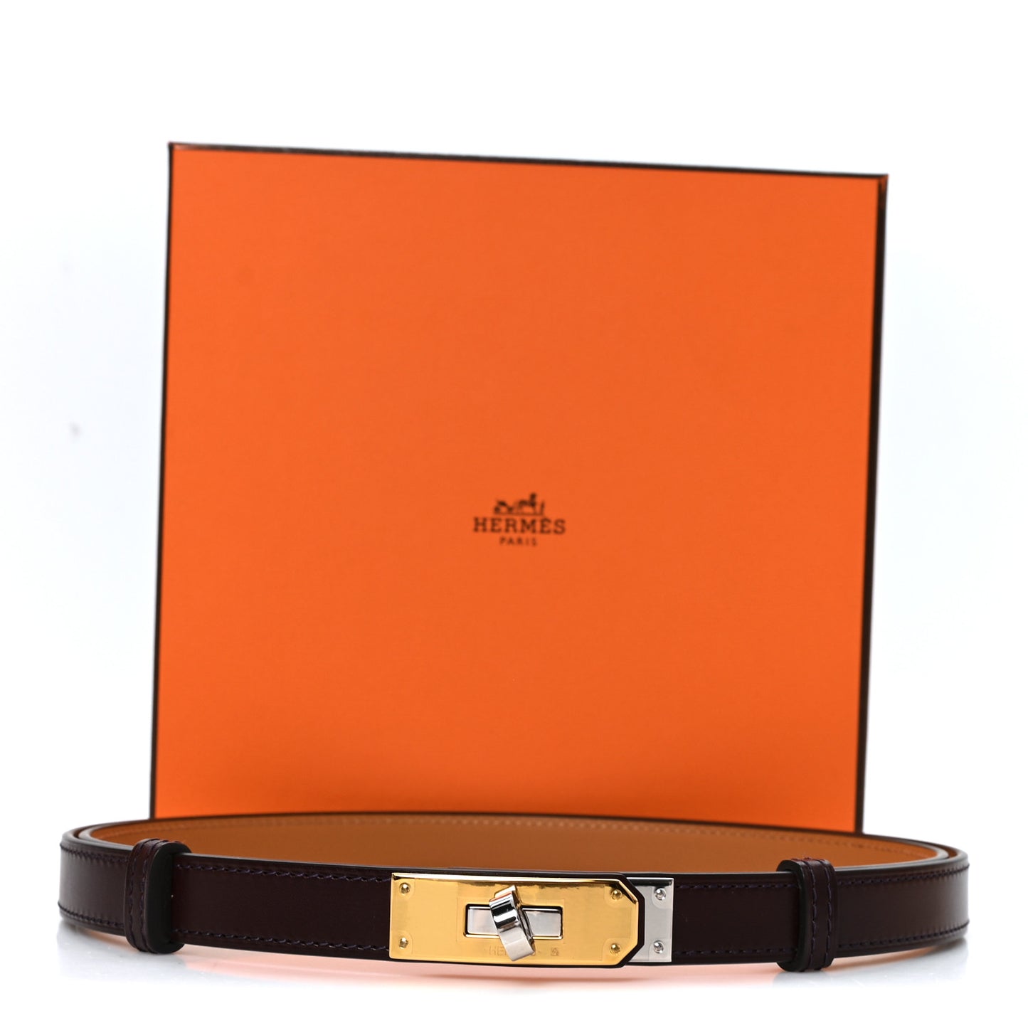 Hunter Calfskin Kelly 18 Duo Belt Rouge Sellier