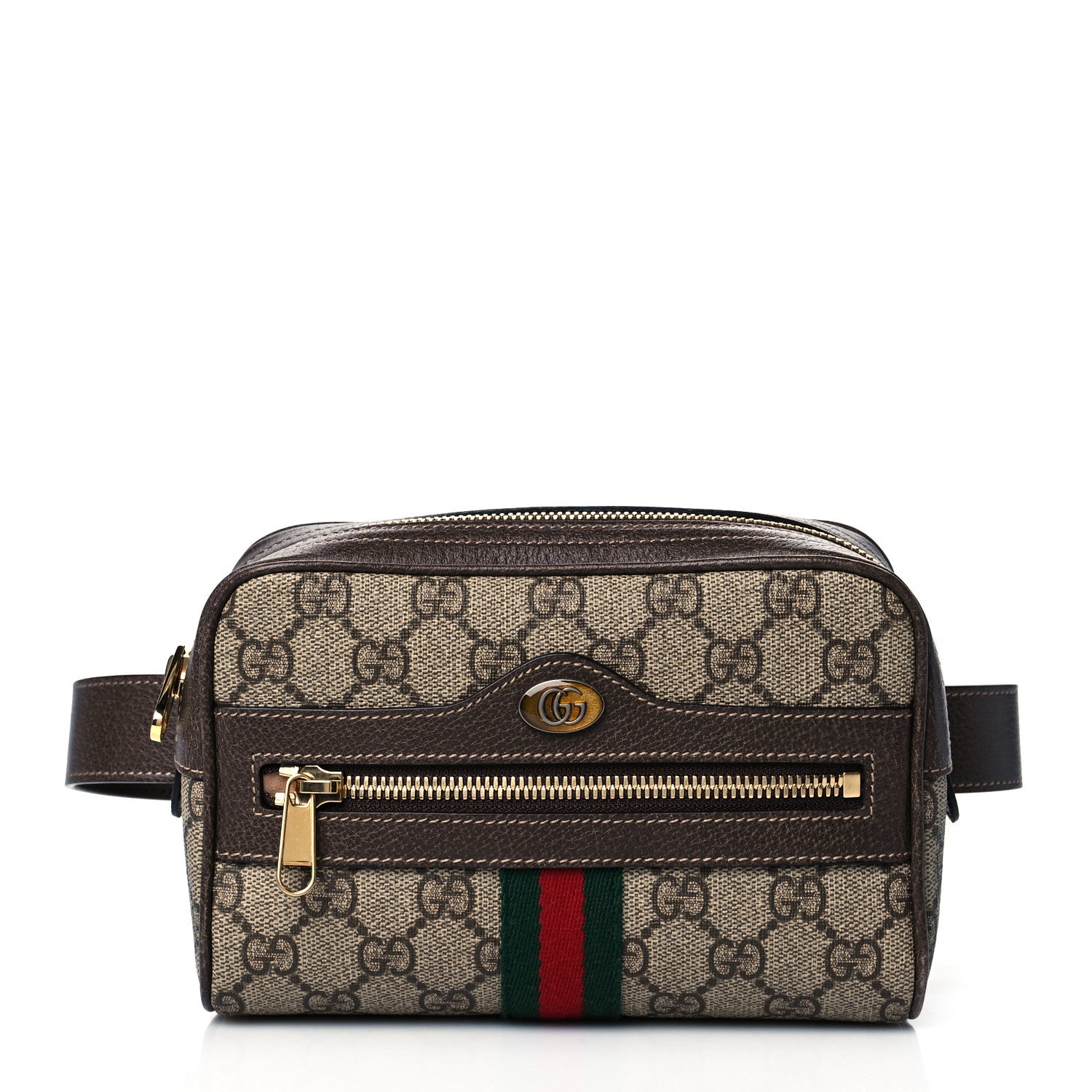 Gucci GG Supreme Monogram Web Small Ophidia Belt Bag 75 30 Dark Brown 1 of 10