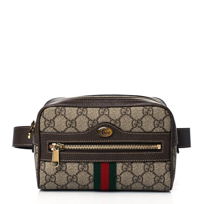 Gucci GG Supreme Monogram Web Small Ophidia Belt Bag 75 30 Dark Brown 1 of 10