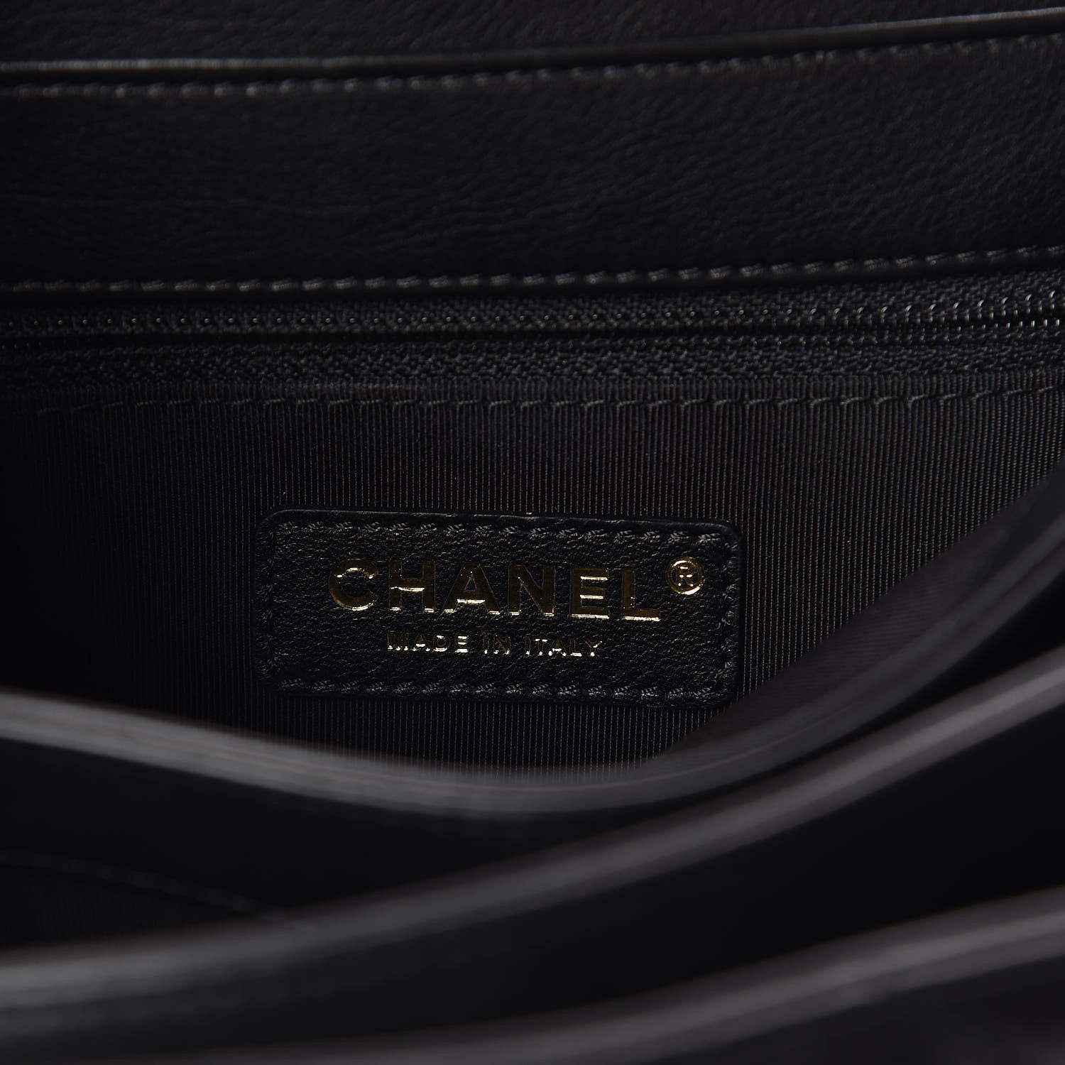 Chanel Calfskin Quilted Gold Top Handle Flap Black 6 of 10