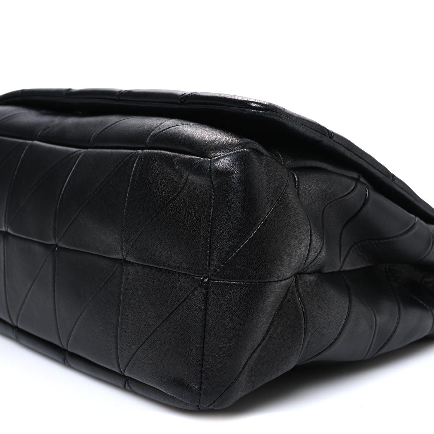 Lambskin Matelasse Monogram Oversized Jamie Black
