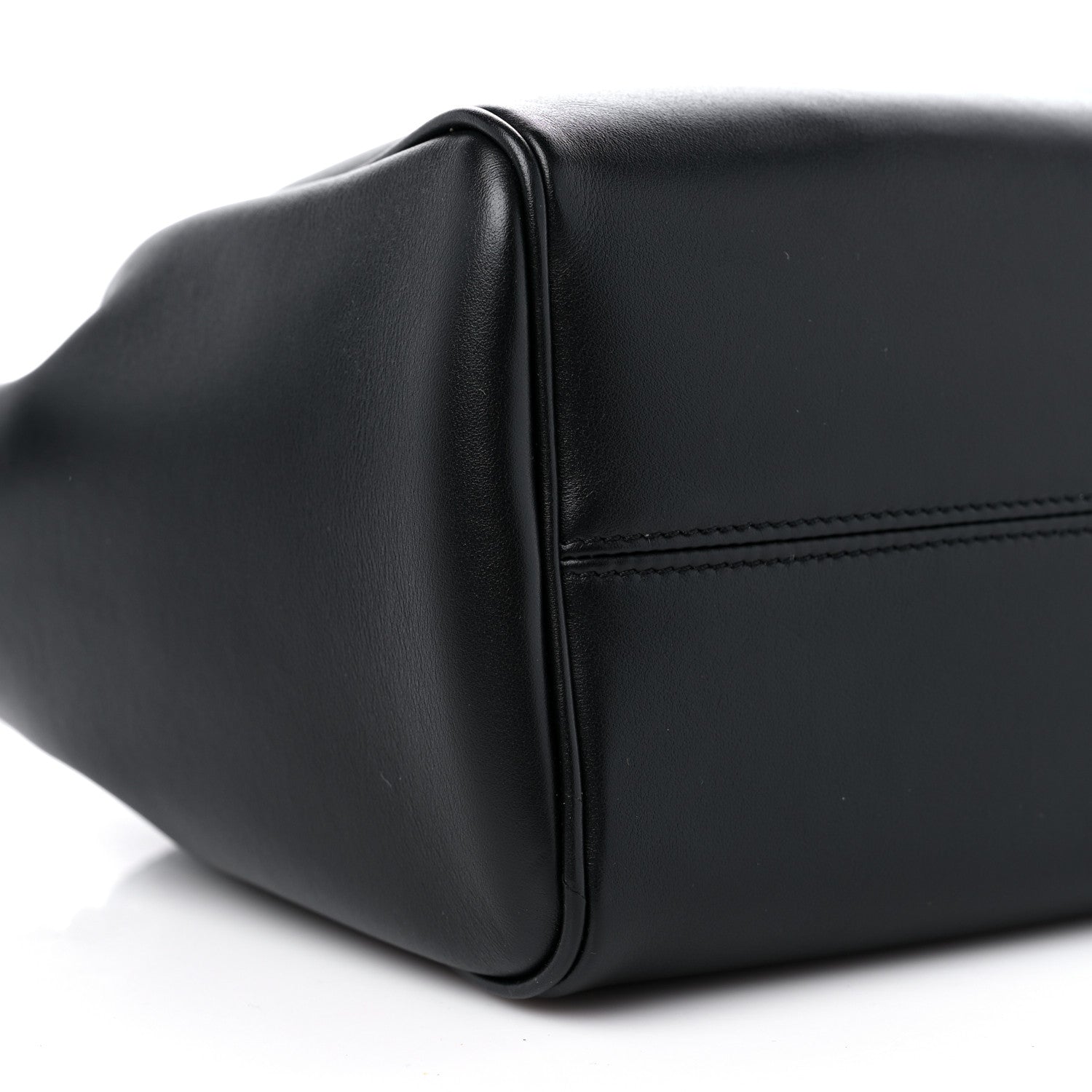 Celine Smooth Calfskin Cuir Small Triomphe Cabas Drawstring Black 7 of 8