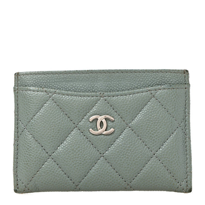 Chanel Caviar Quilted Card Holder Grey 1 of 7