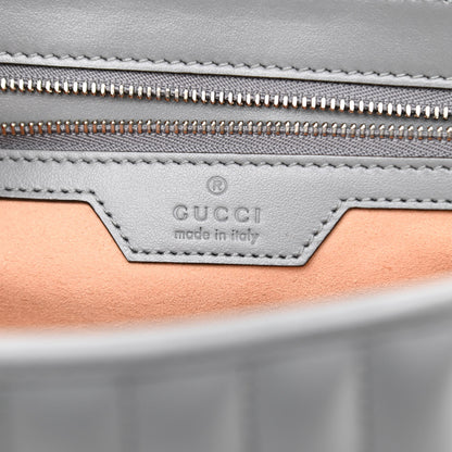 Gucci Calfskin Matelasse Aria Small GG Marmont Shoulder Bag Deep Grey 6 of 10