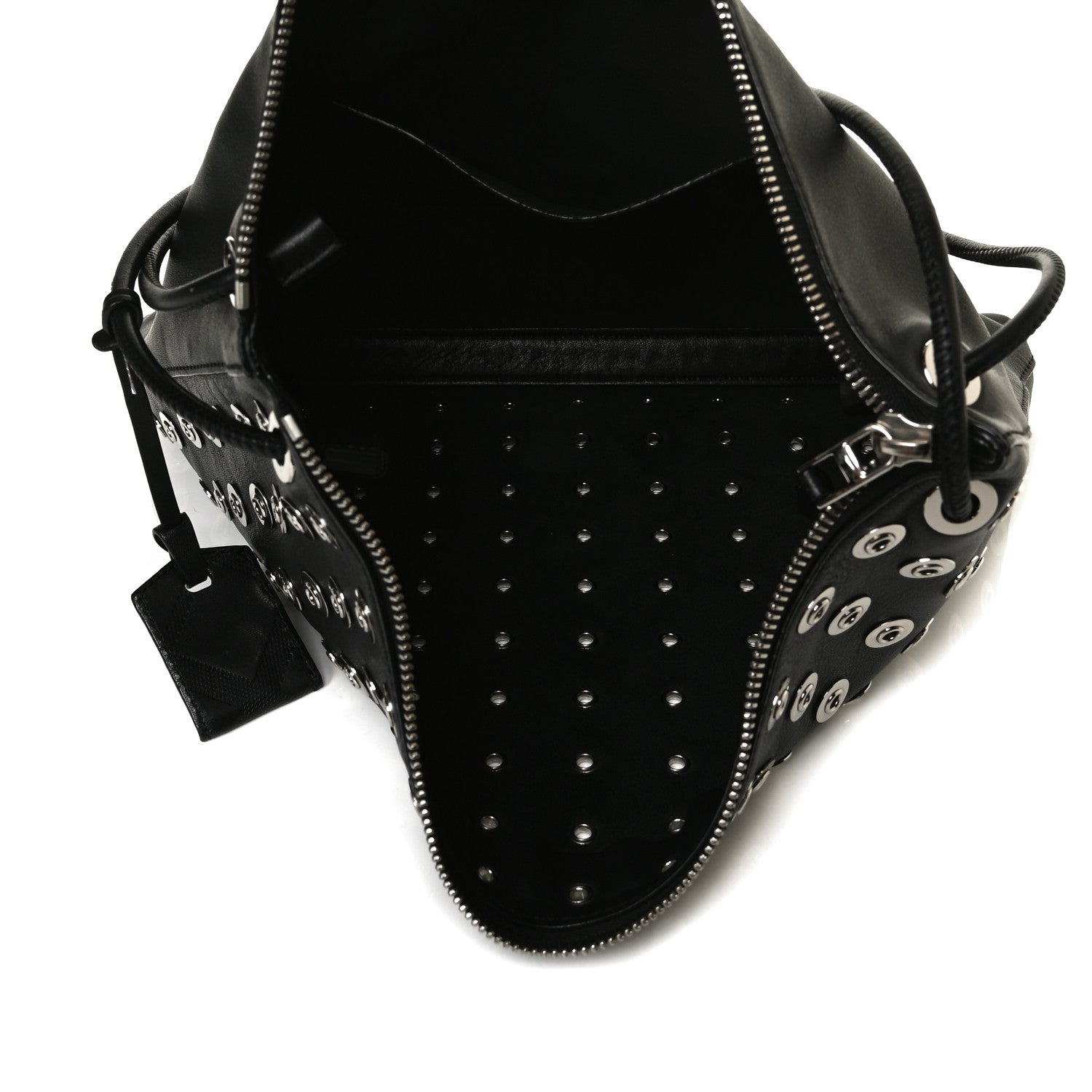 Burberry Calfskin Medium Eyelet Hobo Black 12 of 18